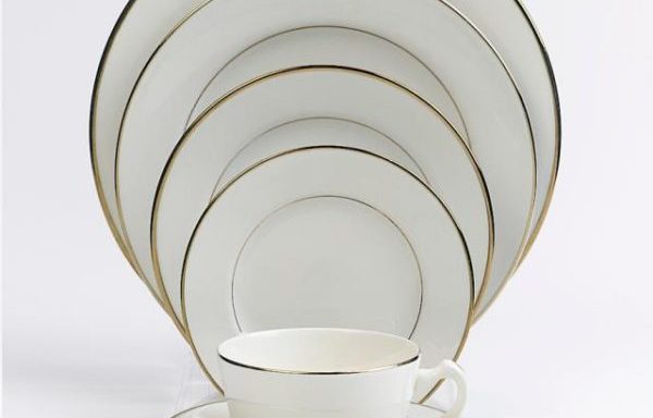 Ivory with Gold Trim Dinnerware