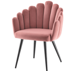 Scalloped Sofa Chair- Mauve (SET OF TWO)