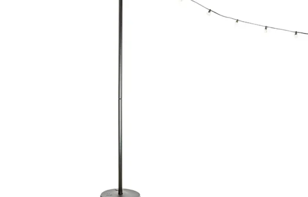 Freestanding String Light Pole Stand with Tank Base