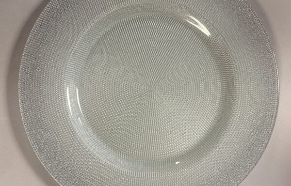 Charger Plate- White Shimmer