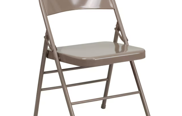 Brown Metal Folding Chair